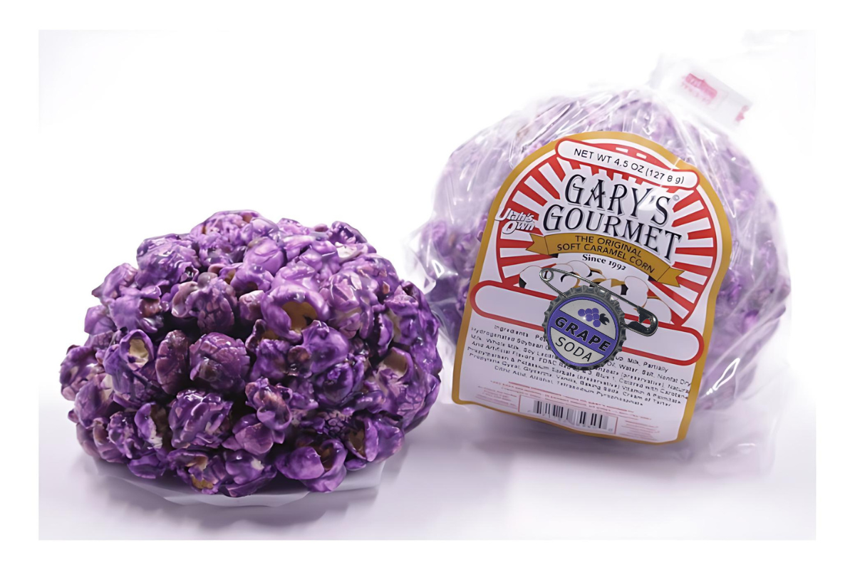 April's Playful Pairings: Introducing Grape Soda Caramel Corn and Peanut Butter & Jelly Gourmet Balls from Gary's Gourmet