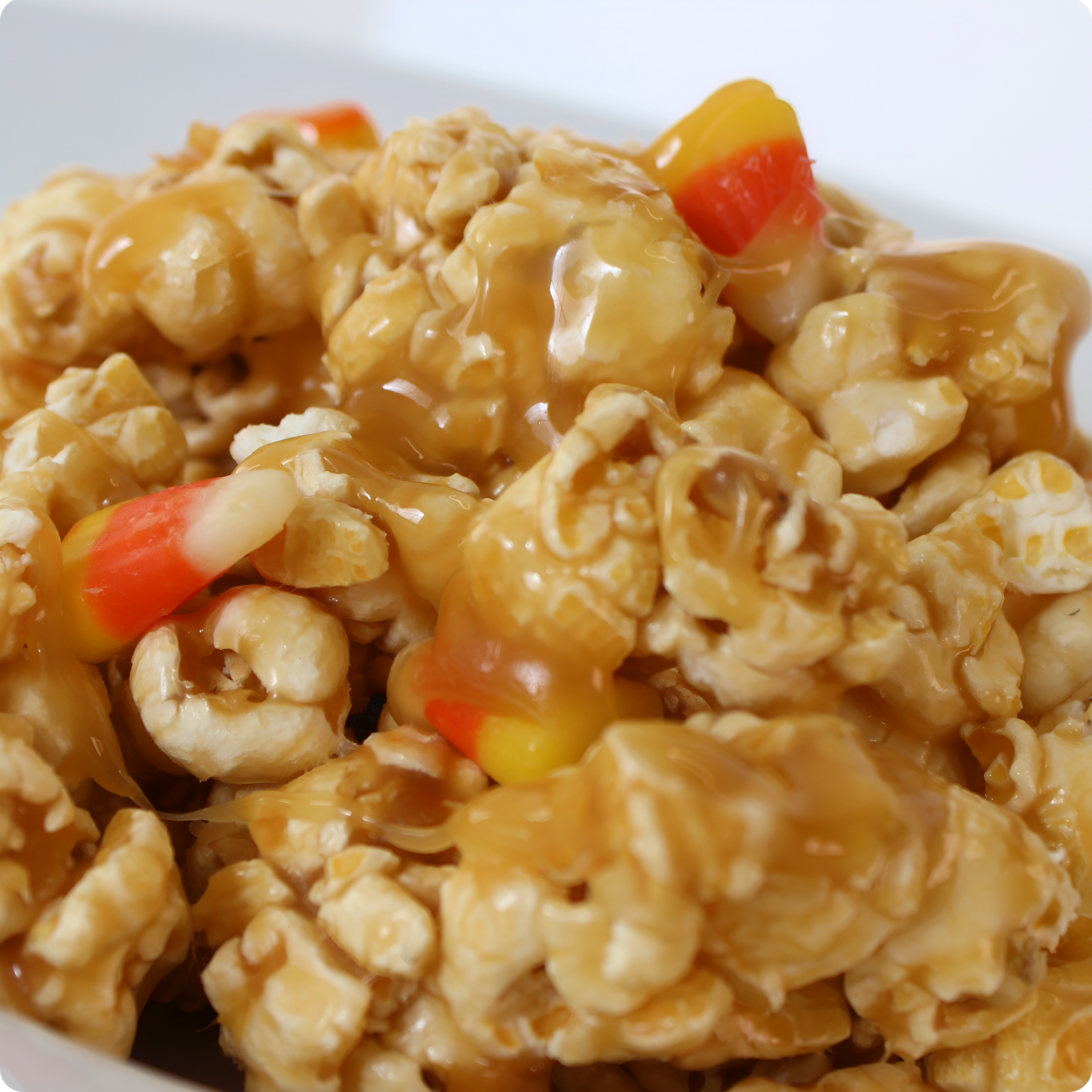 Candy Corn Soft Caramel Popcorn