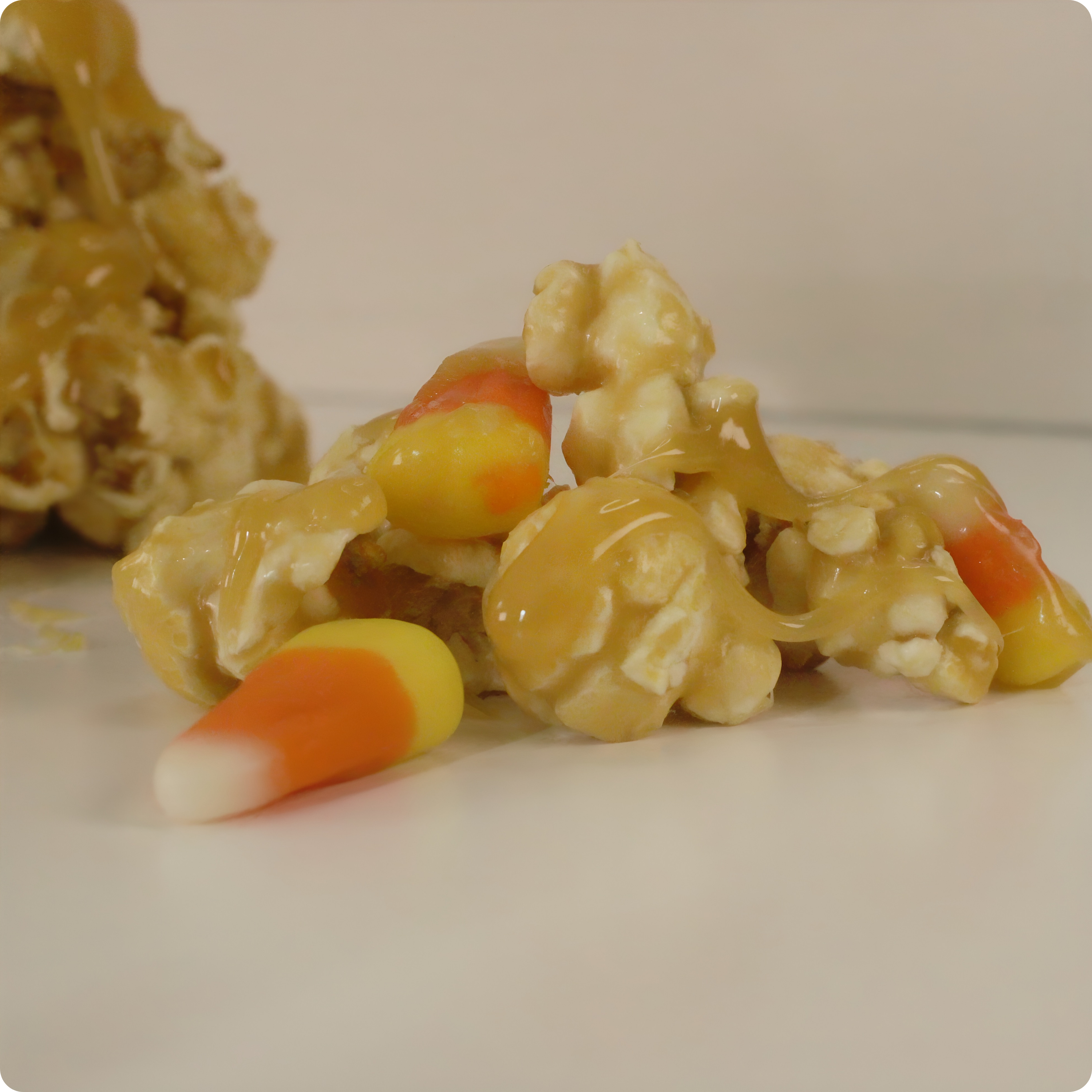Candy Corn Soft Caramel Popcorn