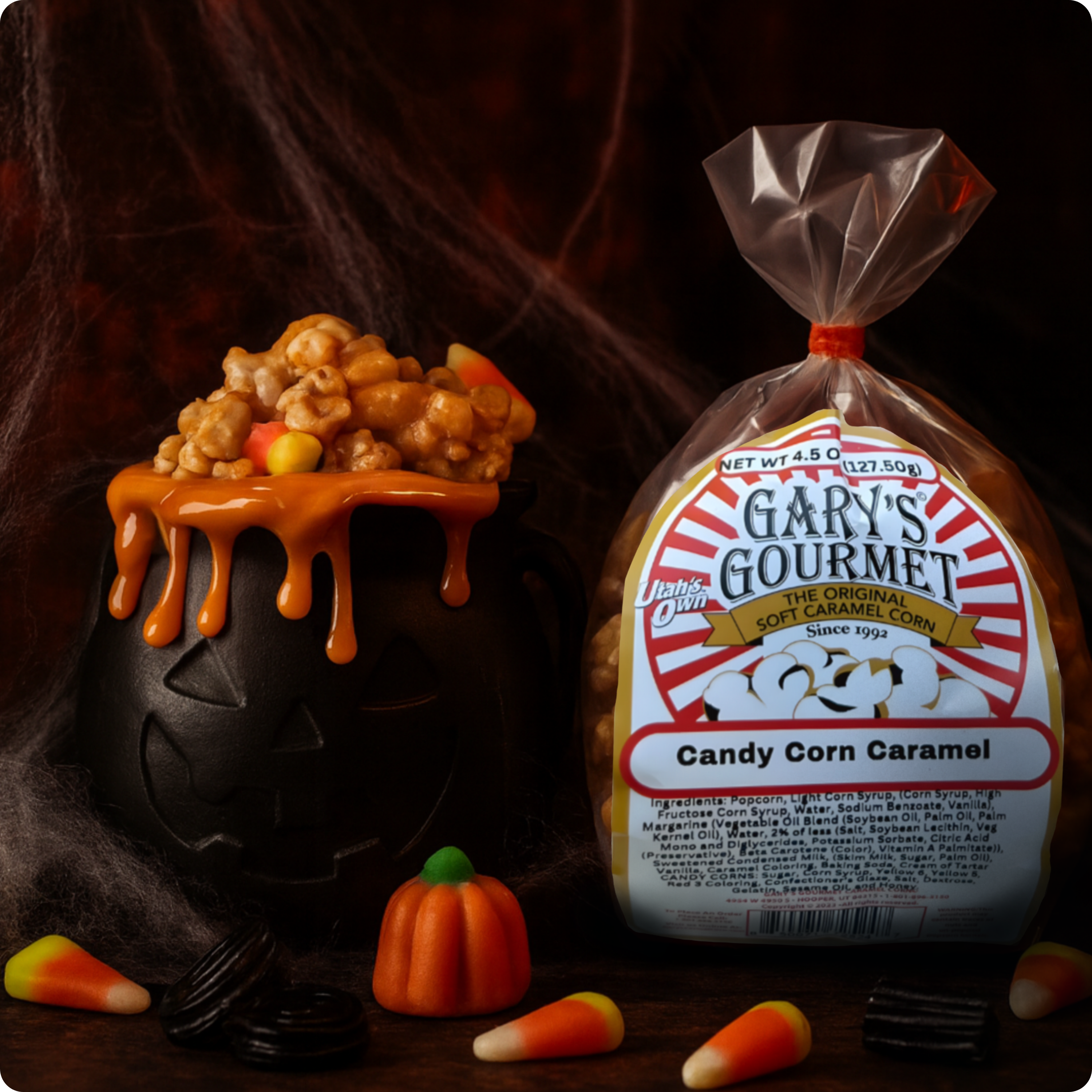 Candy Corn Soft Caramel Popcorn