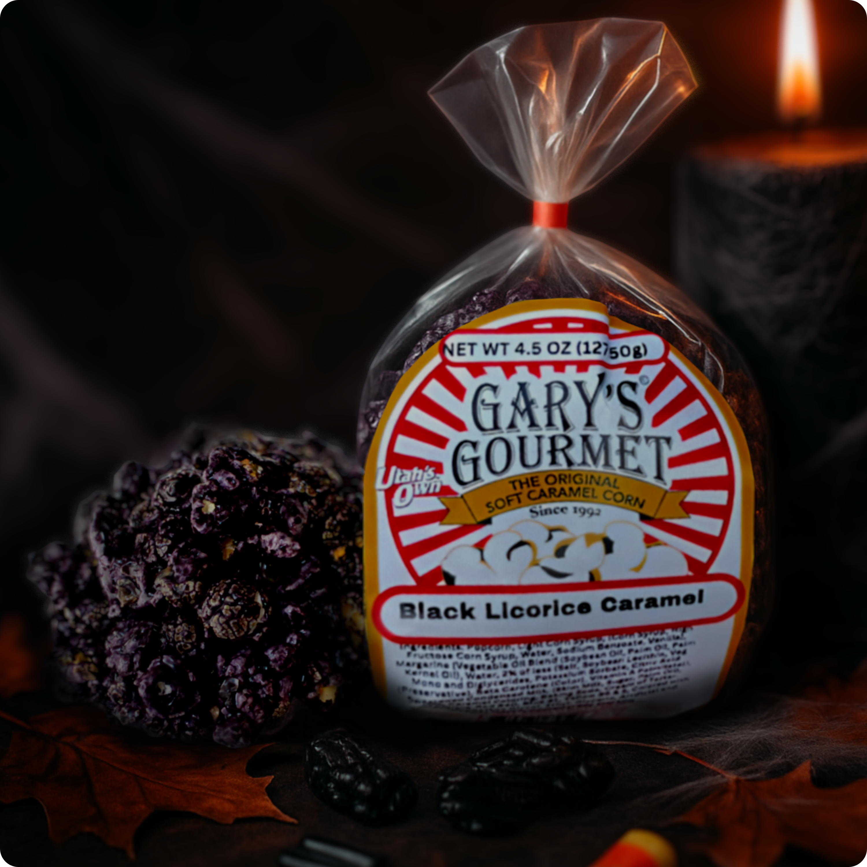 Black Licorice Soft Caramel Corn
