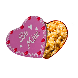 Valentine’s Heart-Shaped Gift Tin: Original Soft Caramel Popcorn